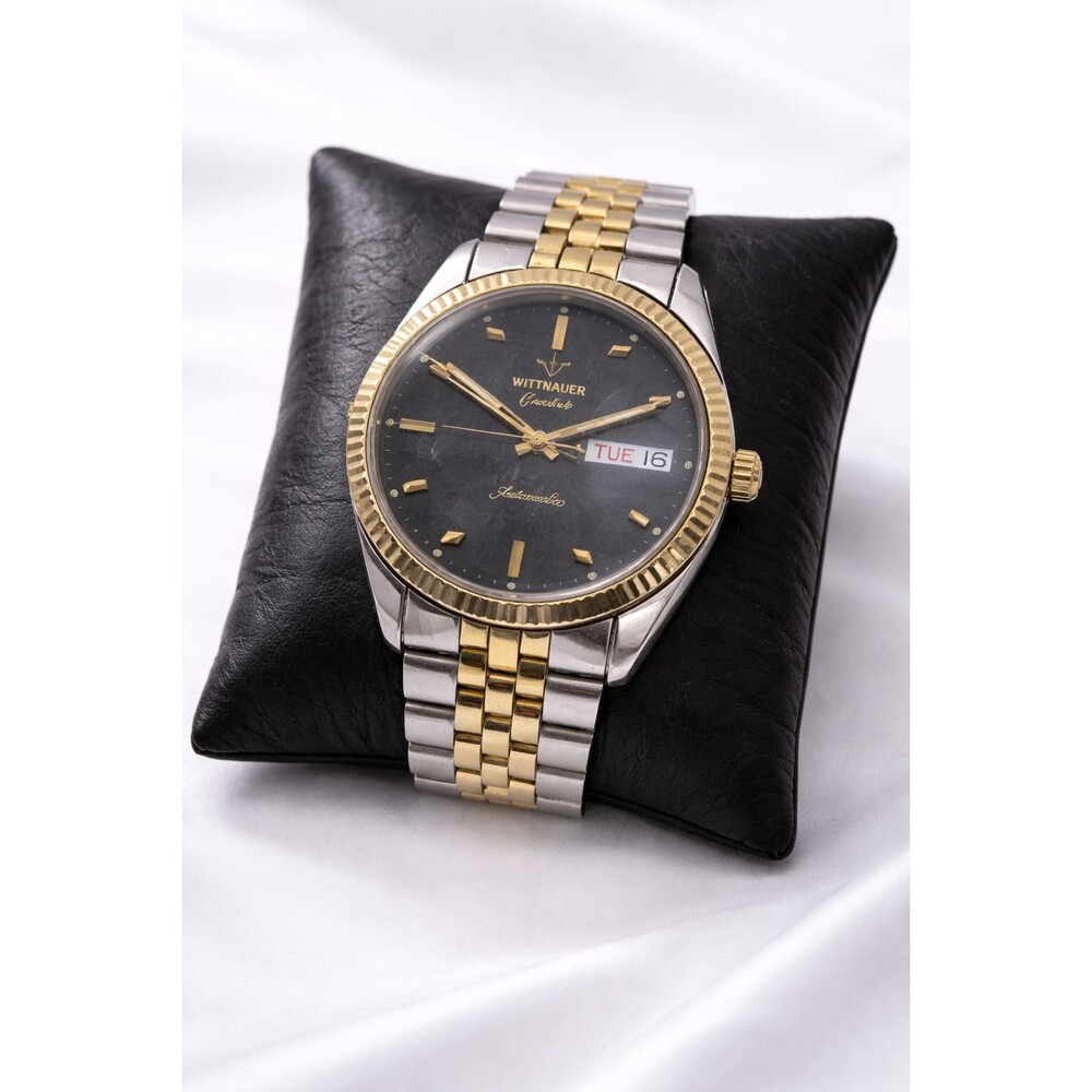 Vintage WITTNAUER Geneve men's automatic watch day/date swiss made 1970s